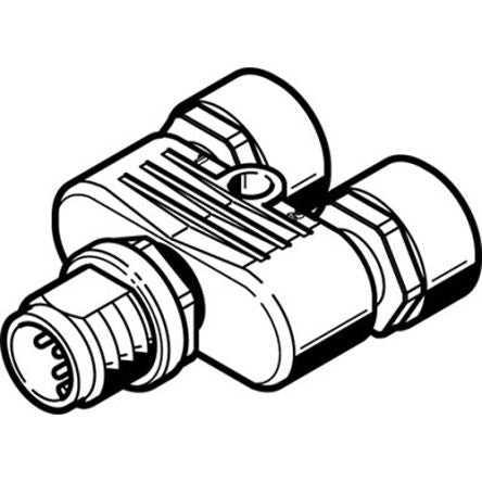 Festo NEDU Connector, 2839867 [NEDU-L2R1-V10-M12G5-M12G5]; 278-6825