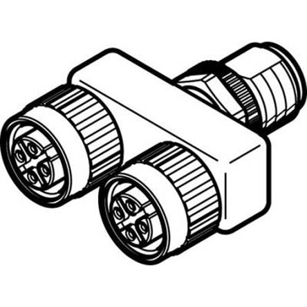 Festo NEDU Connector, 562248 [NEDU-M12D4-M12T4-IS]; 278-6827