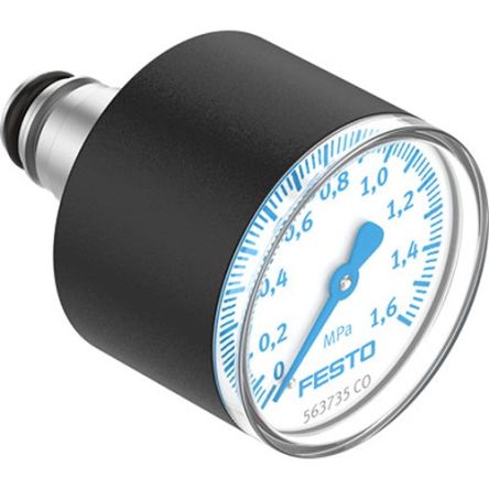 Festo 10 mm Pressure Gauge 16bar 26mm Outside Diameter [PAGN-26-1.6M-P10]; 278-6837