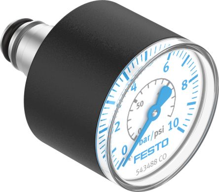 Festo 10 mmin Pressure Gauge 10bar Inline 26mm Outside Diameter [PAGN-26-10-P10]; 278-6838