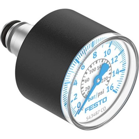 Festo 10 mm Pressure Gauge 16bar 26mm Outside Diameter [PAGN-26-16-P10]; 278-6840