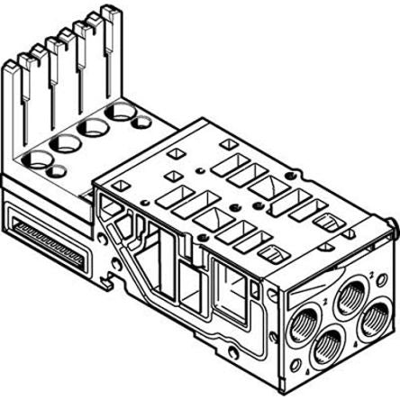 Festo VMPA2 Sub Base, 546805 [VMPA2-AP-2-1-EMM-4]; 278-7195