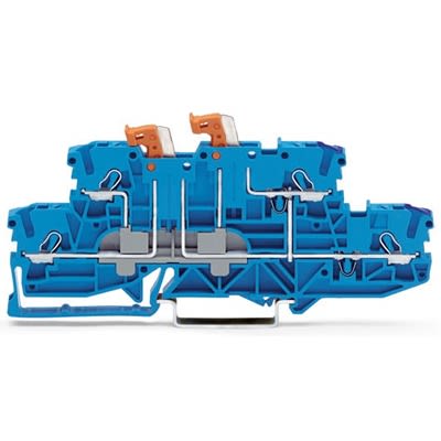 WAGO 2002-2959 TOPJOB S Series Blue, 2.5mm², 2-Level, Push In Termination, ATEX, CSA, IECEx [2002-2959]; 278-7534