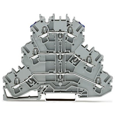 WAGO 2002-3203 TOPJOB S Series Grey, 2.5mm², 3-Level, Push In Termination, ATEX, CSA, IECEx [2002-3203]; 278-7542