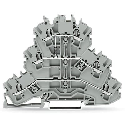 WAGO 2002-3211/1000-410 TOPJOB S Series Grey, 2.5mm², 3-Level, Push In Termination [2002-3211/1000-410]; 278-7547