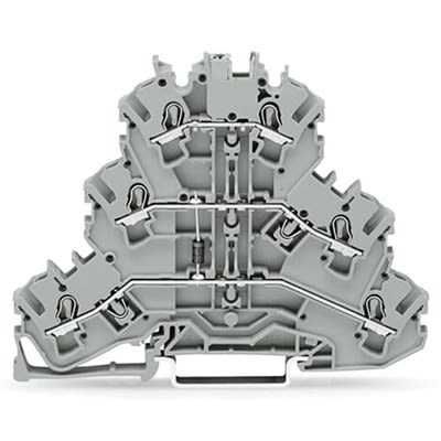 WAGO 2002-3211/1000-675 TOPJOB S Series Grey, 2.5mm², 3-Level, Push In Termination [2002-3211/1000-675]; 278-7548