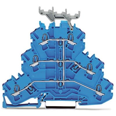 WAGO 2002-3239 TOPJOB S Series Blue, 2.5mm², 3-Level, Push In Termination, ATEX, CSA, IECEx [2002-3239]; 278-7567