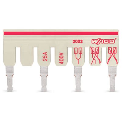 WAGO TOPJOB S Series Staggered Jumper for Use with DIN Rail Terminal Block, 25A [2002-475/011-000]; 278-7624