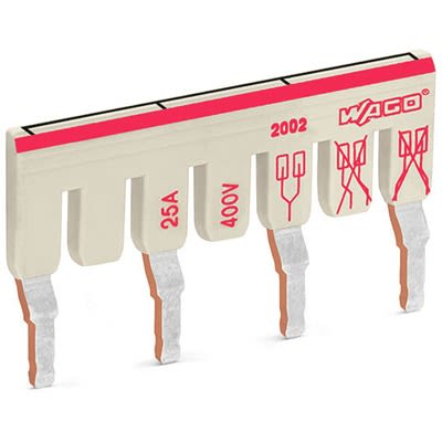 WAGO TOPJOB S Series Staggered Jumper for Use with DIN Rail Terminal Block, 25A [2002-477/011-000]; 278-7625