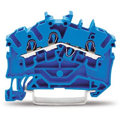 WAGO 2002-6304 TOPJOB S Series Blue, 2.5mm², 1-Level, Push In Termination, ATEX, CSA, IECEx [2002-6304]; 278-7654