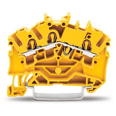 WAGO 2002-6306 TOPJOB S Series Yellow, 2.5mm², 1-Level, Push In Termination, ATEX, CSA, IECEx [2002-6306]; 278-7656
