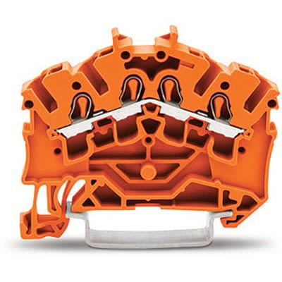 WAGO 2002-6402 TOPJOB S Series Orange, 2.5mm², 1-Level, Push In Termination, ATEX, CSA, IECEx [2002-6402]; 278-7661