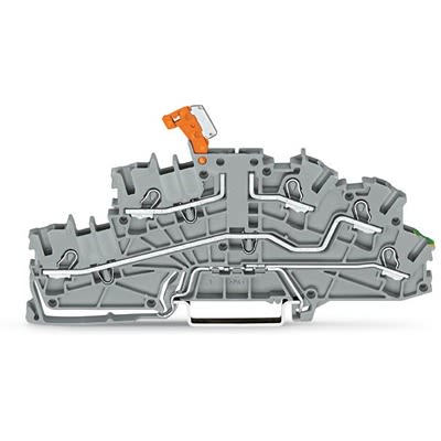 WAGO 2003-6644 TOPJOB S Series Grey, 2.5mm², 3-Level, Push In Termination [2003-6644]; 278-7705