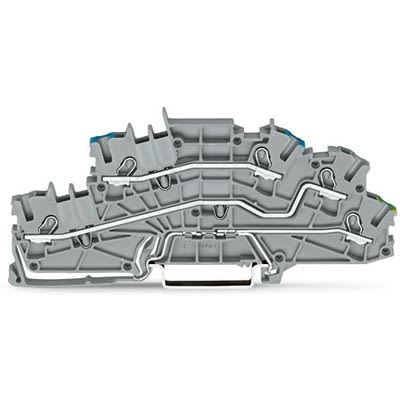WAGO 2003-6646 TOPJOB S Series Grey, 2.5mm², 3-Level, Push In Termination [2003-6646]; 278-7709