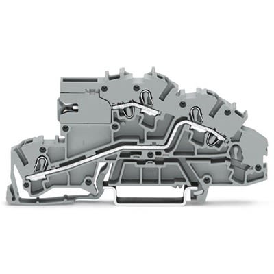 WAGO 2003-7659 TOPJOB S Series Grey, 2.5mm², 3-Level, Push In Termination [2003-7659]; 278-7719