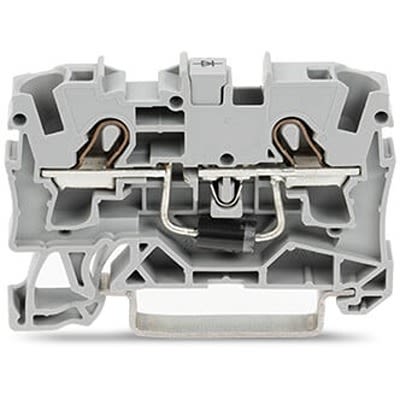 WAGO 2004-1211/1000-400 TOPJOB S Series Grey, 4mm², 1-Level, Push In Termination [2004-1211/1000-400]; 278-7726