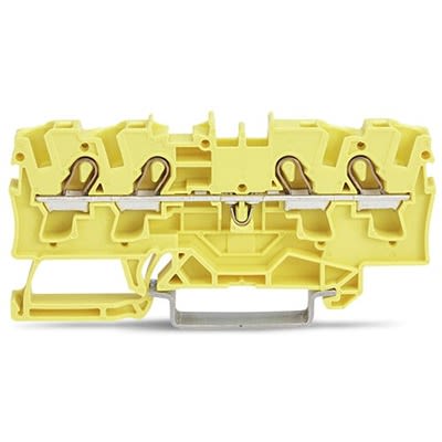 WAGO 2004-1406 TOPJOB S Series Yellow, 4mm², 1-Level, Push In Termination, ATEX, CSA, IECEx [2004-1406]; 278-7748