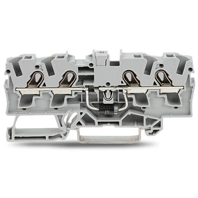 WAGO 2004-1411/1000-400 TOPJOB S Series Grey, 4mm², 1-Level, Push In Termination [2004-1411/1000-400]; 278-7751