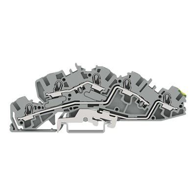 WAGO 2005-7645 TOPJOB S Series Grey, 4mm², 3-Level, Push In Termination [2005-7645]; 278-7780