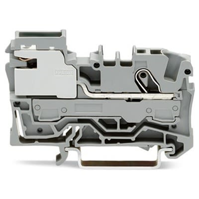 WAGO 2006-7111 TOPJOB S Series Grey, 6mm², 1-Level, Push In Termination [2006-7111]; 278-7847