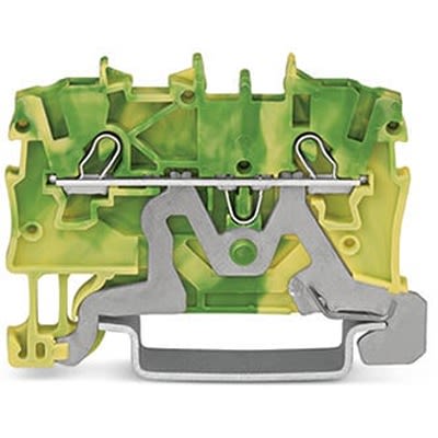 WAGO 2000-1207 TOPJOB S Series Green, Yellow, 1mm², 1-Level, Push-In Cage Clamp Termination, ATEX, EAC Ex, IECEx [2000-1207]; 278-7883