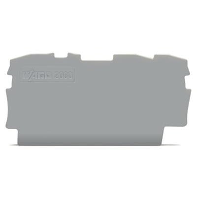 WAGO TOPJOB S Series End and Intermediate Plate for Use with DIN Rail Terminal Block [2000-1391]; 278-7897