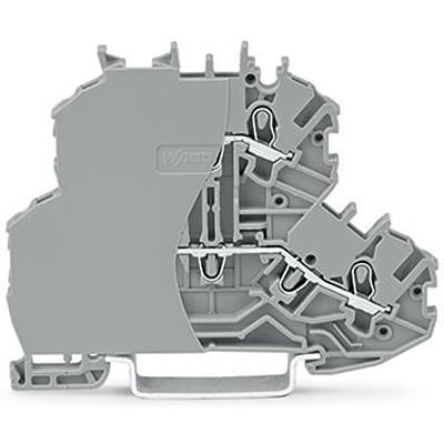 WAGO 2000-2201/099-000 TOPJOB S Series Grey, 1mm², 2-Level, Push-In Cage Clamp Termination, ATEX, EAC Ex, IECEx [2000-2201/099-000]; 278-7914