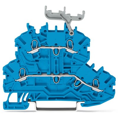 WAGO 2000-2234 TOPJOB S Series Blue, 1mm², 2-Level, Push-In Cage Clamp Termination, ATEX, EAC Ex, IECEx [2000-2234]; 278-7930