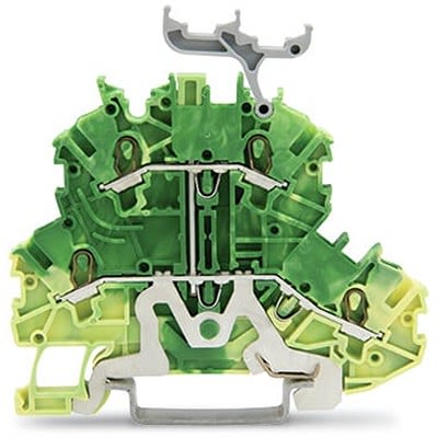 WAGO 2000-2237 TOPJOB S Series Green, Yellow, 1mm², 2-Level, Push-In Cage Clamp Termination, ATEX, EAC Ex, IECEx [2000-2237]; 278-7932