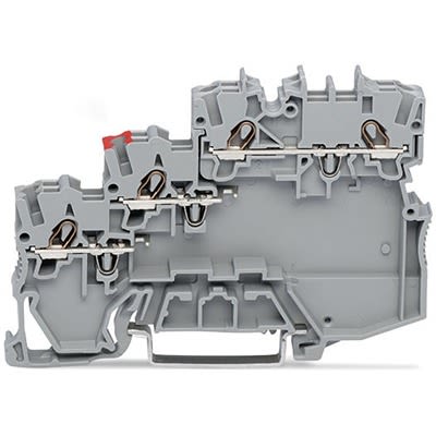 WAGO 2000-5310/101-000 TOPJOB S Series Grey, 1mm², 3-Level, Push-In Cage Clamp Termination [2000-5310/101-000]; 278-7974