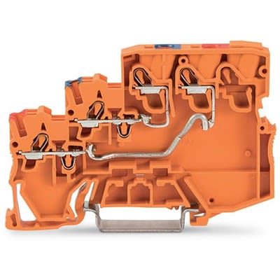 WAGO 2000-5352 TOPJOB S Series Orange, 1mm², 3-Level, Push-In Cage Clamp Termination [2000-5352]; 278-7984