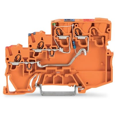 WAGO 2000-5352/1102-953 TOPJOB S Series Orange, 1mm², 3-Level, Push-In Cage Clamp Termination [2000-5352/1102-953]; 278-7986