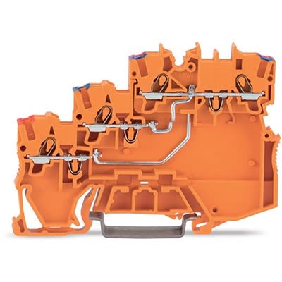 WAGO 2000-5372 TOPJOB S Series Orange, 1mm², 3-Level, Push-In Cage Clamp Termination [2000-5372]; 278-7988