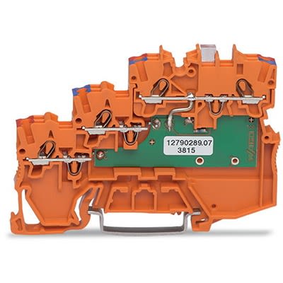 WAGO 2000-5372/1102-953 TOPJOB S Series Orange, 1mm², 3-Level, Push-In Cage Clamp Termination [2000-5372/1102-953]; 278-7992