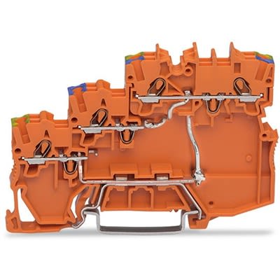 WAGO 2000-5377/102-000 TOPJOB S Series Orange, 1mm², 3-Level, Push-In Cage Clamp Termination [2000-5377/102-000]; 278-7996
