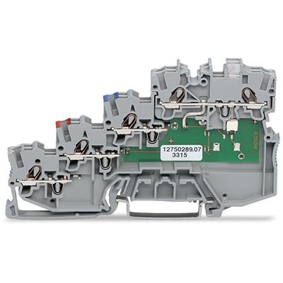 WAGO 2000-5410/1101-951 TOPJOB S Series Grey, 1mm², 4-Level, Push-In Cage Clamp Termination [2000-5410/1101-951]; 278-8000
