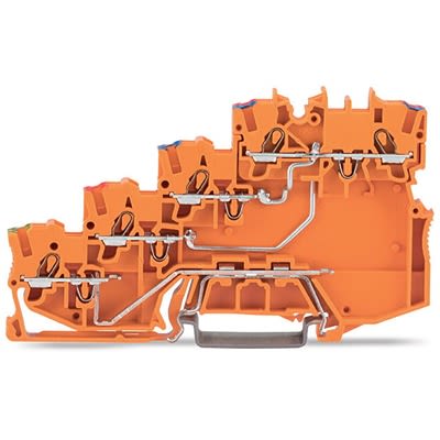 WAGO 2000-5477 TOPJOB S Series Orange, 1mm², 4-Level, Push-In Cage Clamp Termination [2000-5477]; 278-8017