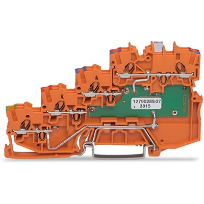 WAGO 2000-5477/1102-953 TOPJOB S Series Orange, 1mm², 4-Level, Push-In Cage Clamp Termination [2000-5477/1102-953]; 278-8018