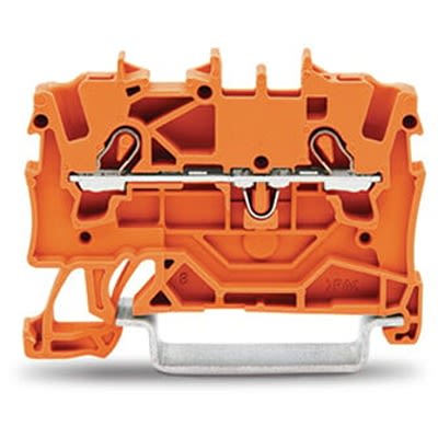 WAGO 2001-1202 TOPJOB S Series Orange, 1.5mm², 1-Level, Push-In Cage Clamp Termination, ATEX, EAC Ex, IECEx [2001-1202]; 278-8023