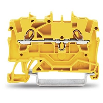 WAGO 2001-1206 TOPJOB S Series Yellow, 1.5mm², 1-Level, Push-In Cage Clamp Termination, ATEX, EAC Ex, IECEx [2001-1206]; 278-8029