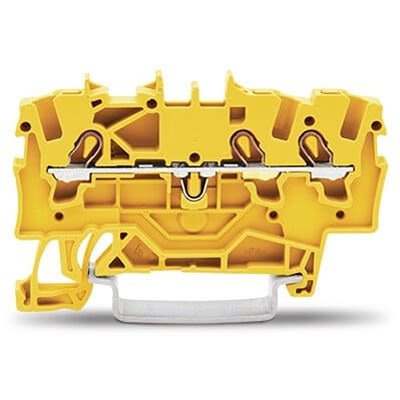 WAGO 2001-1306 TOPJOB S Series Yellow, 1.5mm², 1-Level, Push-In Cage Clamp Termination, ATEX, EAC Ex, IECEx [2001-1306]; 278-8044