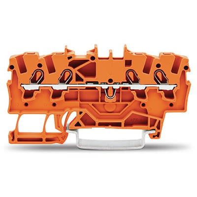 WAGO 2001-1402 TOPJOB S Series Orange, 1.5mm², 1-Level, Push-In Cage Clamp Termination, ATEX, EAC Ex, IECEx [2001-1402]; 278-8057