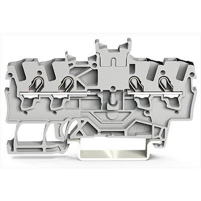 WAGO 2001-1441 TOPJOB S Series Grey, 1.5mm², 1-Level, Push-In Cage Clamp Termination, ATEX, EAC Ex, IECEx [2001-1441]; 278-8073