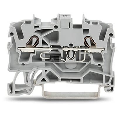 WAGO 2002-1211/1000-410 TOPJOB S Series Grey, 2.5mm², 1-Level, Push-In Cage Clamp Termination [2002-1211/1000-410]; 278-8103