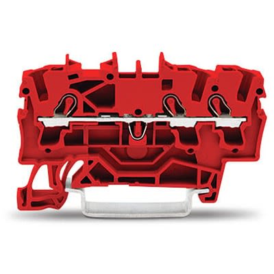 WAGO 2002-1303 TOPJOB S Series Red, 2.5mm², 1-Level, Push-In Cage Clamp Termination, ATEX, EAC Ex, IECEx [2002-1303]; 278-8111