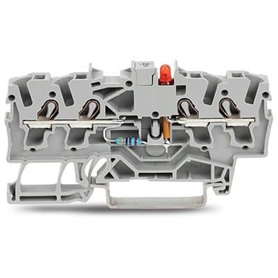 WAGO 2002-1421/1000-434 TOPJOB S Series Grey, 2.5mm², 1-Level, Push In Termination [2002-1421/1000-434]; 278-8147