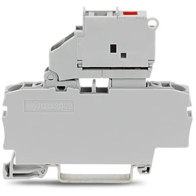 WAGO 2002-1611/1000-542 TOPJOB S Series Grey, 2.5mm², 1-Level, Push In Termination, Fused, ATEX, CSA, IECEx [2002-1611/1000-542]; 278-8156