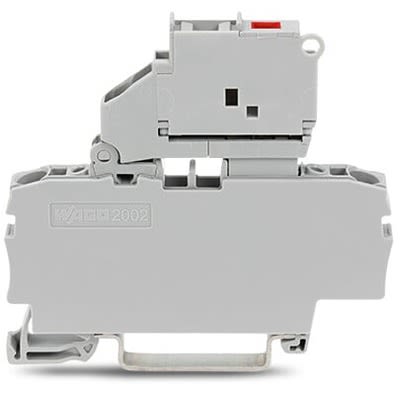 WAGO 2002-1611/1000-836 TOPJOB S Series Grey, 2.5mm², 1-Level, Push In Termination, Fused, ATEX, CSA, IECEx [2002-1611/1000-836]; 278-8158