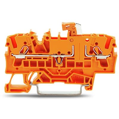 WAGO 2002-1672 TOPJOB S Series Orange, 2.5mm², 1-Level, Push In Termination, ATEX, CSA, IECEx [2002-1672]; 278-8163