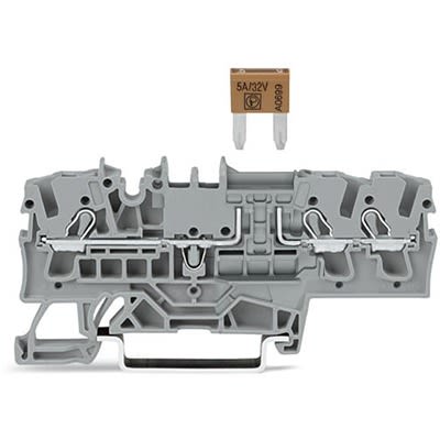 WAGO 2002-1781 TOPJOB S Series Grey, 2.5mm², 1-Level, Push In Termination, Fused, CSA [2002-1781]; 278-8188